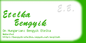 etelka bengyik business card